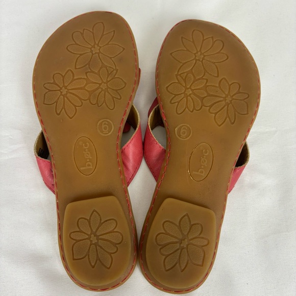 Born of Concept Sandals Low Heel Thong Flip Flop Slides Flower Pink Size 6 - Picture 8 of 12